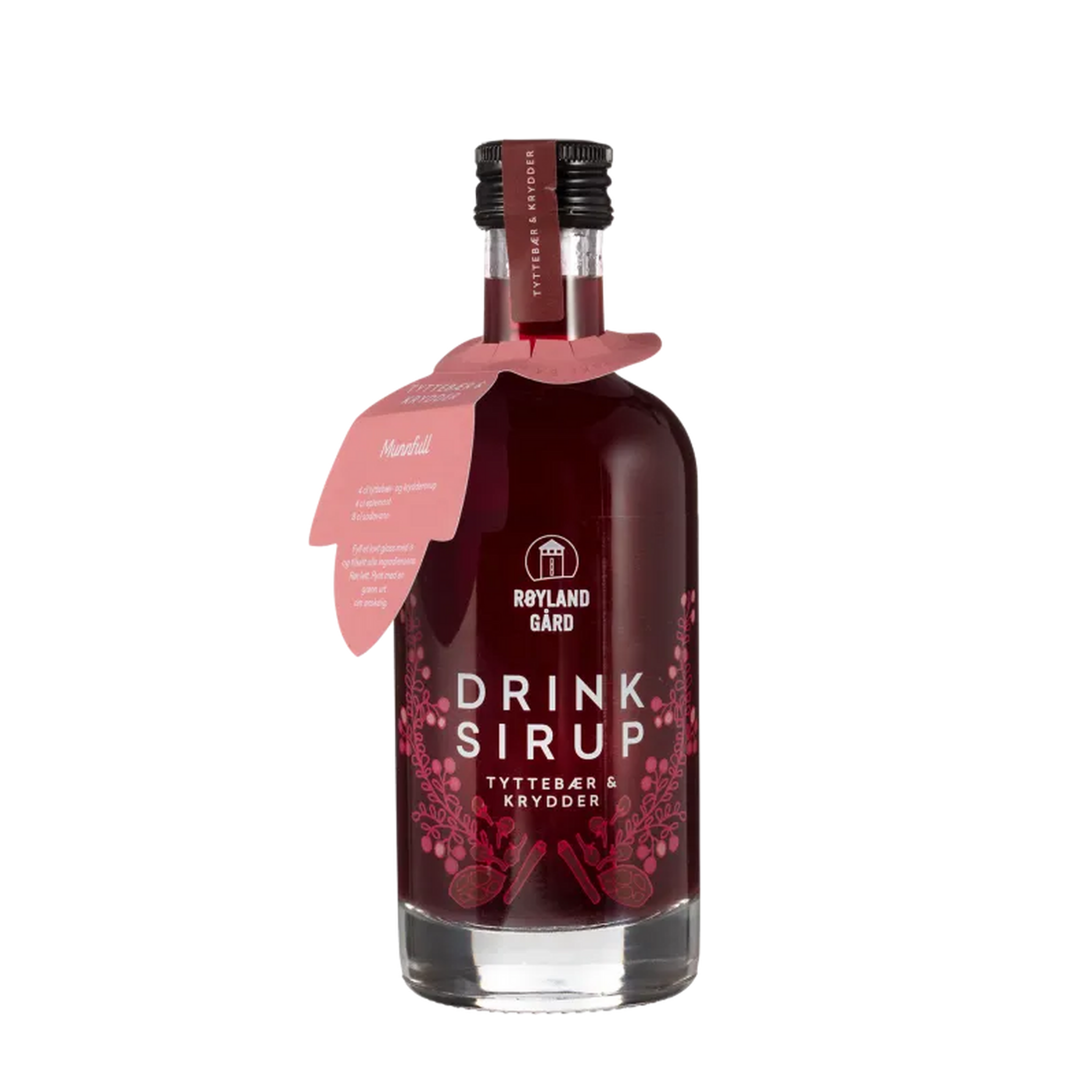 Drinksirup Tyttebær & krydder – 250 ml | Røyland Gård