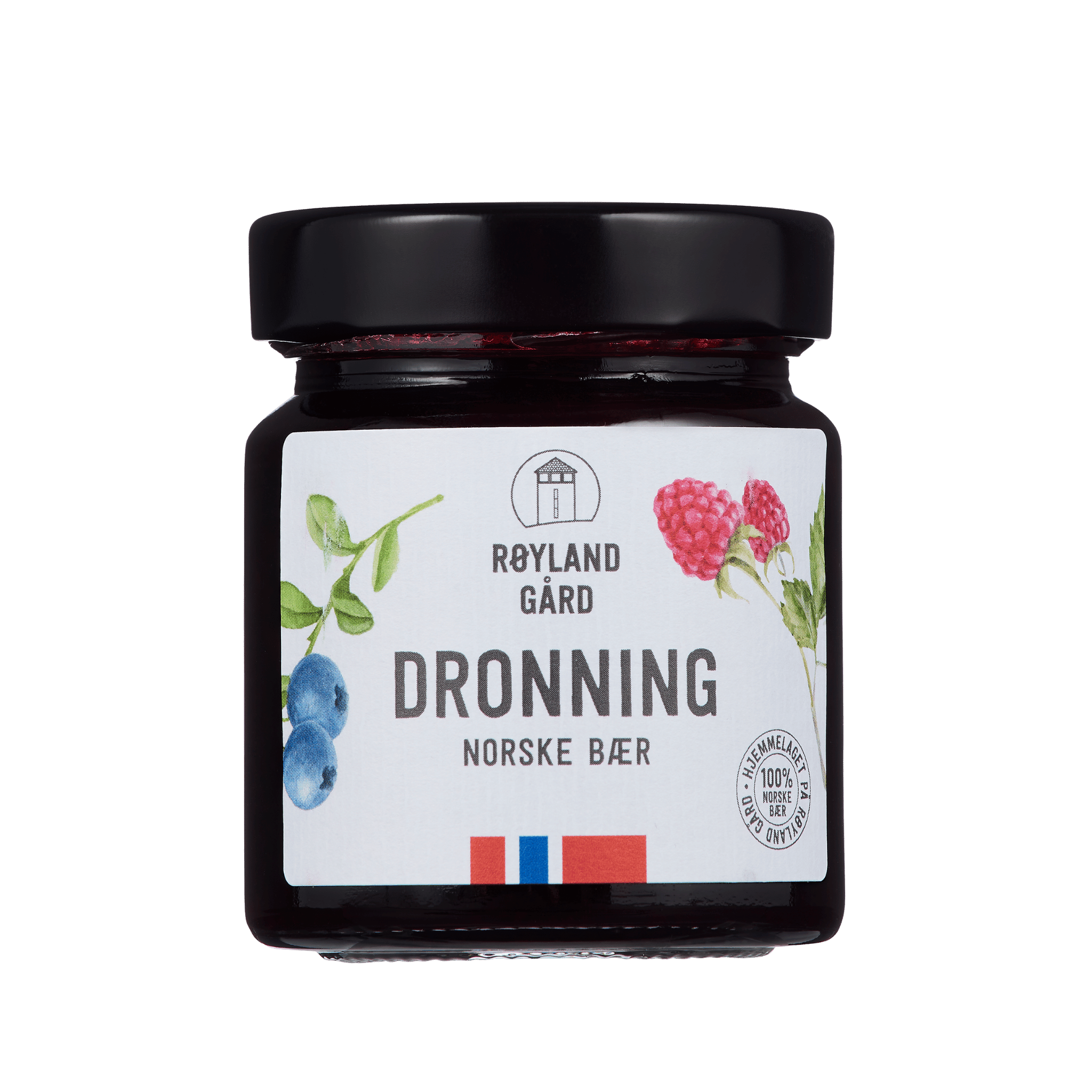 Glass med Dronningsyltetøy – 220 g fra Røyland Gård